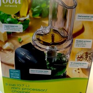 Food Network 3 cup 0.7 L mini processor/chopper